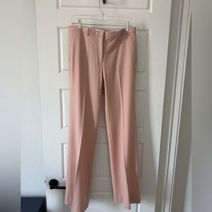 NWT $335 Theory Demetria 2 New Pure Flannel Chalk Pink Size 10 Long Tall